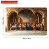 2d Flat 30*20m, Christian inspired Wooden Sign, The Last Supper, Great for Spiritual Home Decor, Wooden Material, for Home, Kitchen, Garden, Bedroom.