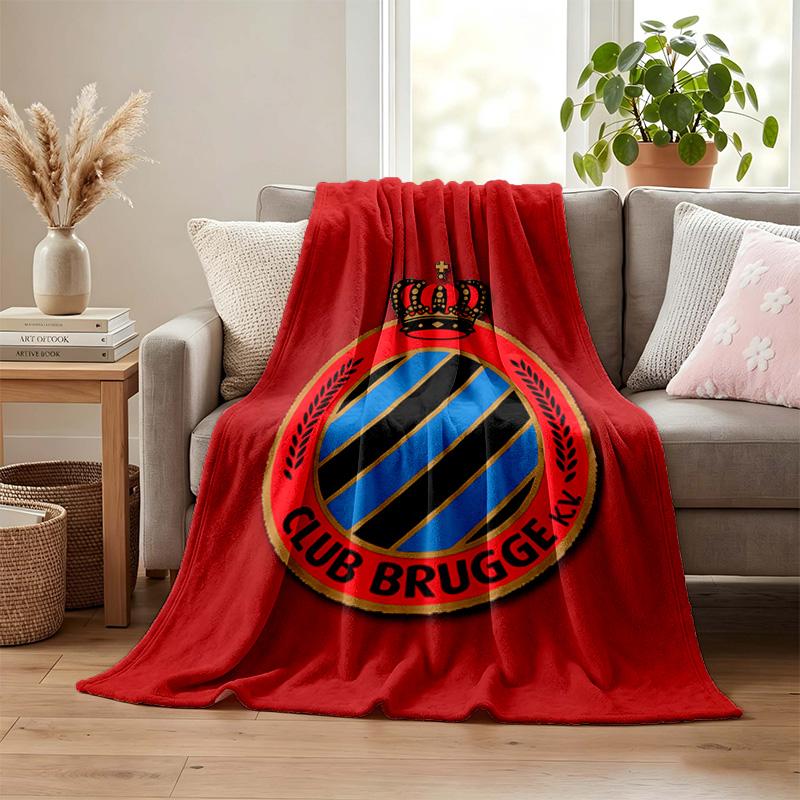 Club Brugge KV Blanket Flannel Blanket Soft Cozy Plush Throw for Sofa Bed Lightweight Home Decoration