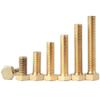 1-30pcs Brass Hex Screws M3 M4 M5 M6 M8 M10 M12 Length 6mm-100mm Metric Thread External Hexagonal External Copper Bolts