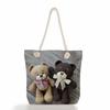 Bear Doll Print Thick Rope Single-shoulder Beach Bag 7256
