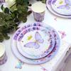 Butterfly Disposable Tableware Plate Cup Napkin Sets Baby Shower One Year Old 1st 2nd Birthday Girl Party Decoration Butterfly