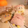 Cute Toast Plush Toy Blanket Set Dual Use Office Nap Blanket Birthday Girls Gift