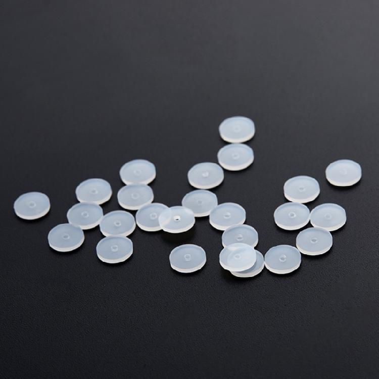 100pcs Clear Silicone Earring Stopper Earlobe Support Disc Pads Ear Closures Set