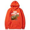 Ok I Pull Up Capybara Felpa con cappuccio con stampa grafica Felpe con cappuccio vintage casual alla moda unisex Pullover gotici Harajuku Streetwear