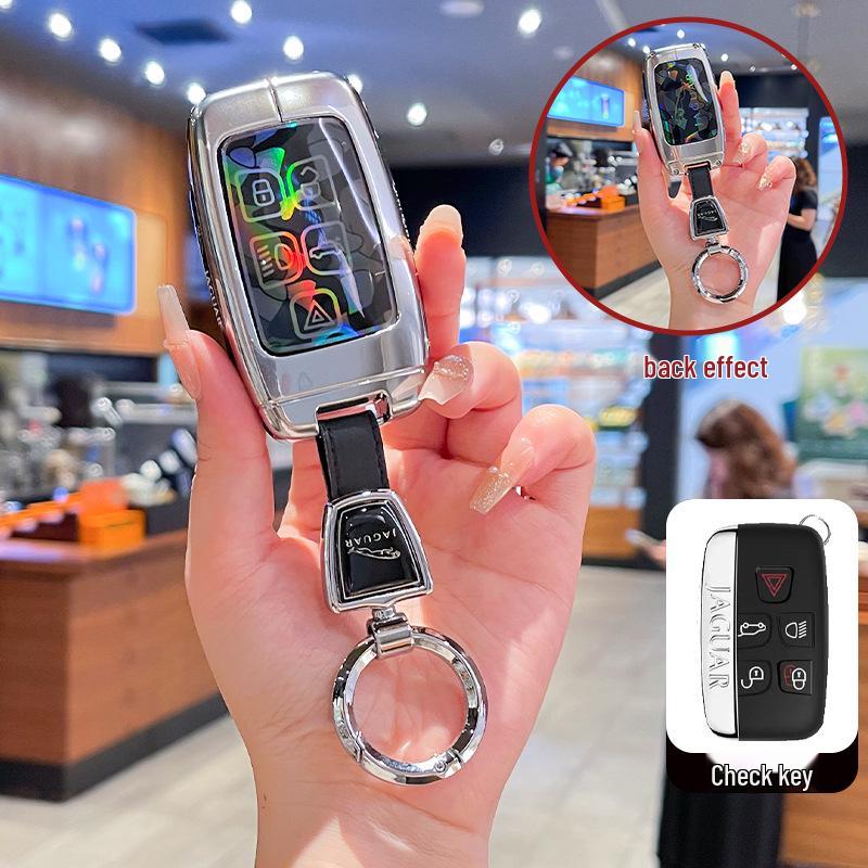 Jaguar XFL/XEL/XJL Key Cover: Iridescent Metal, High-End Buckle, F-Pace & F-Type Compatibility