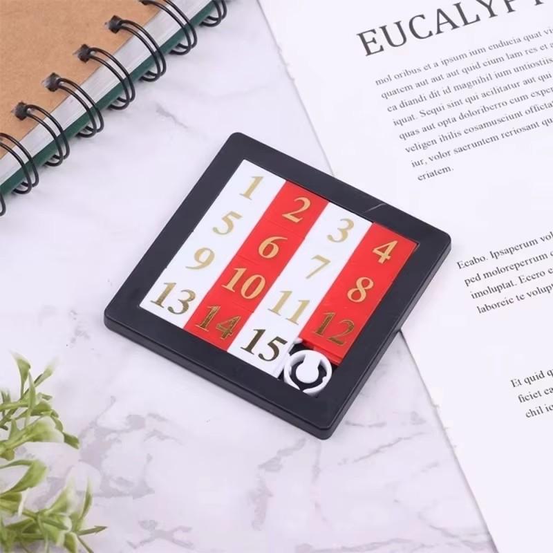 2/5/10 PCS Math Toy 1-15 Number Puzzles Kids Toy Sliding Puzzle Toy 15 Tiles Logics Game Developing for Children Plastic