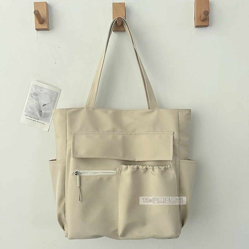

Japan fashion Ins Style Canvas Bag Women Large Capacity Shoulder Tote Bag Korean Style Commuter College Student Book Computer Bag