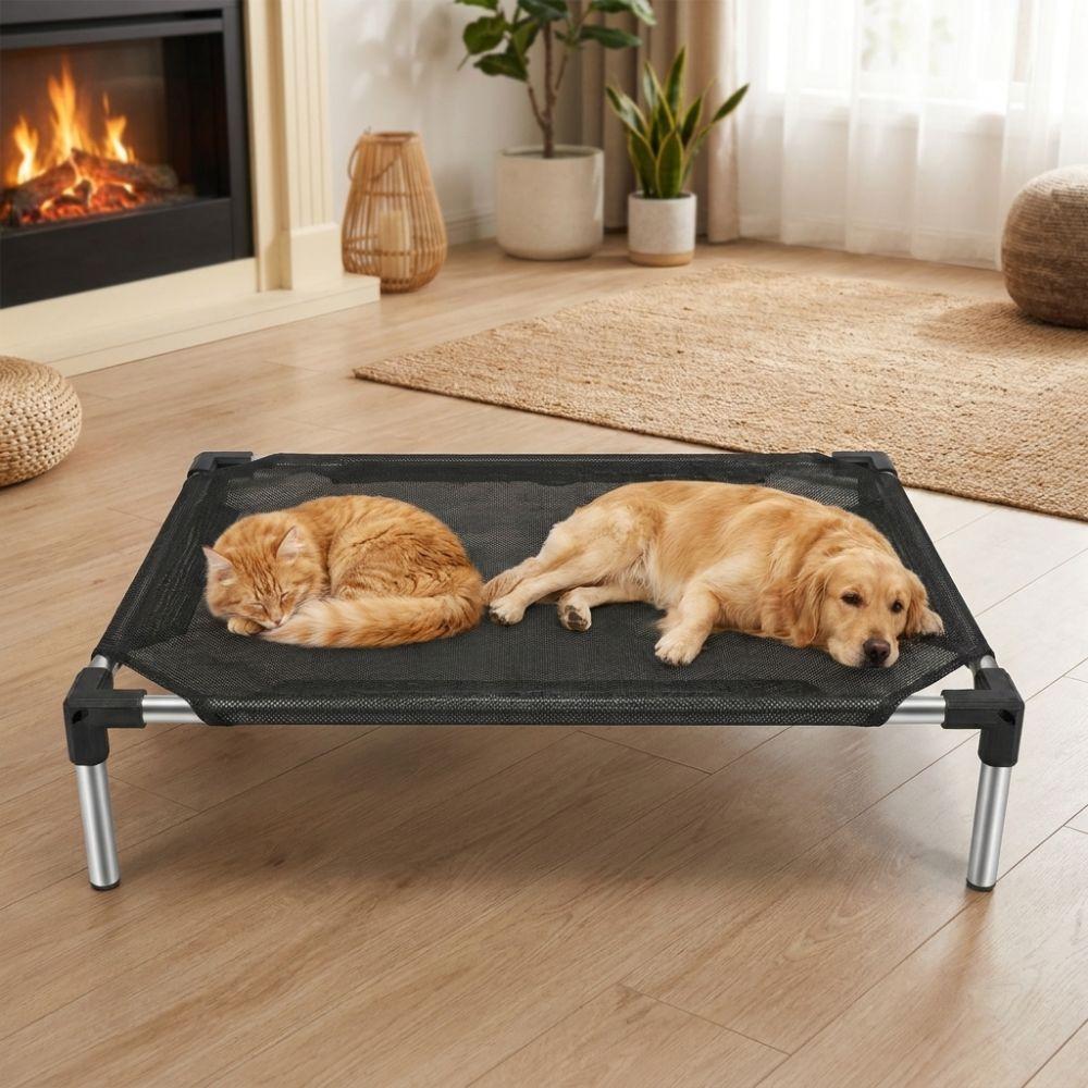 Chew Proof Pet Cat Cot Breathable Mesh Cat Hammock Washable Elevated Dog Bed All Seasons