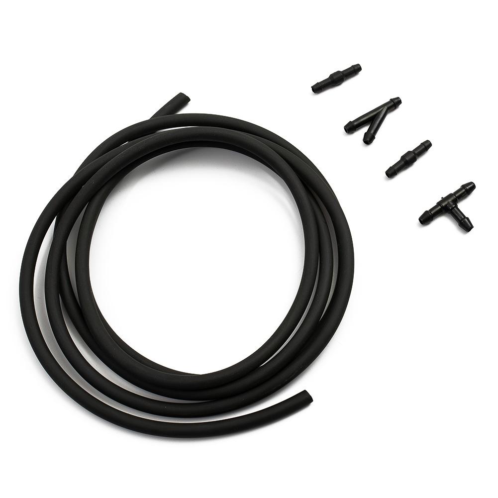 Windshield Hose Spray Hose With Connector Nozzle Pump ABS Plastic+Rubber