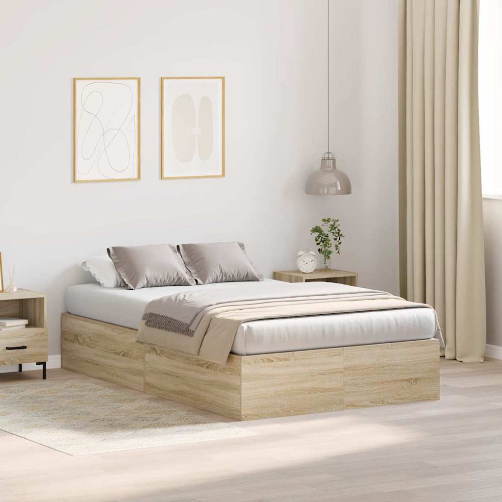 Storage Bed Frame in Sonoma Oak 120 x 200 cm