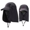 Summer Outdoor Sun Protection Hat UV Protection Fishing Cap Detachable Breathable Quick Dry Bucket Hat with Neck Flap for Men Women
