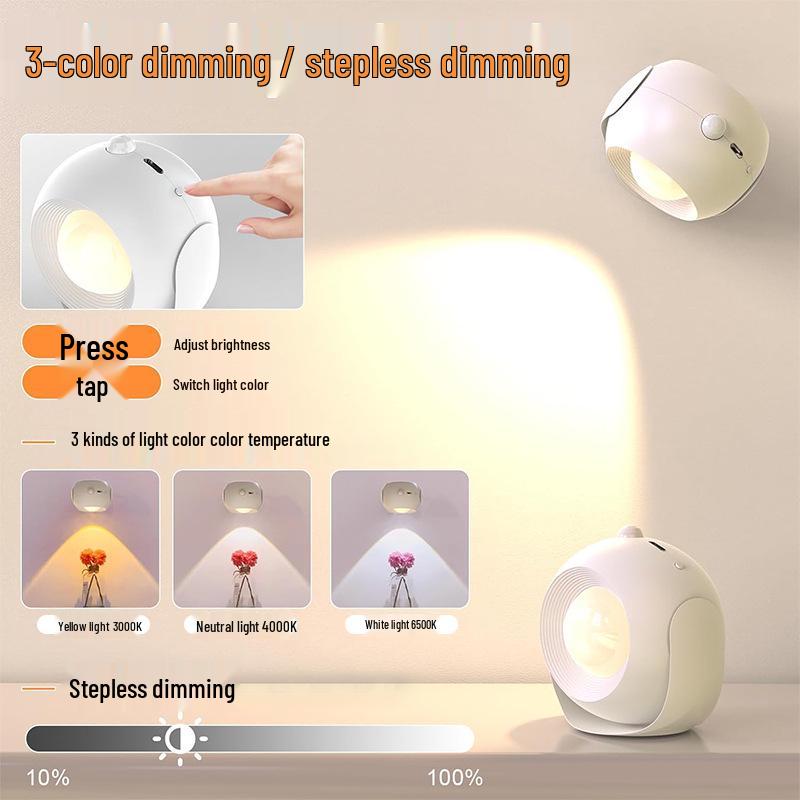 Magnetic Bedside Charging Night Light with Motion Sensor and Sunset Ambience
