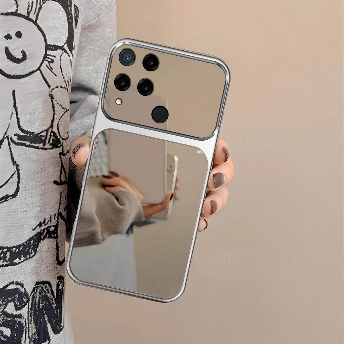 Case for realme C15 Trending Big Window Cover Mirror Phone Casing realme C15