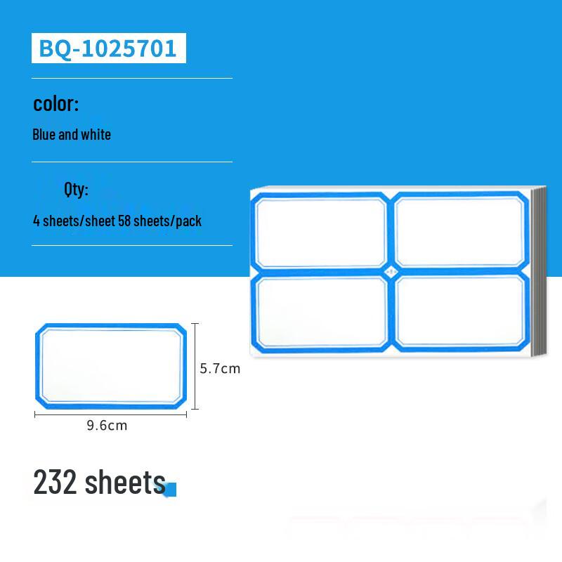 NVV Self-Adhesive Label Stickers