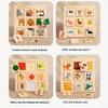 Wooden Logical Thinking Matching Puzzle Cognitive Board Montessori Teaching Aid Fruit Animal Pairing Board Educational Toys