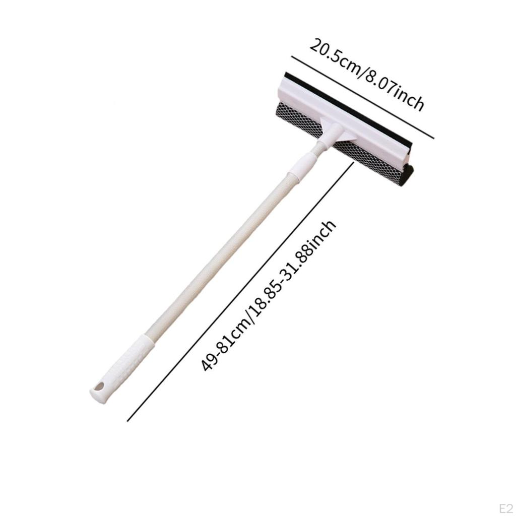 Shower Squeegee Glass Clean Scrape Tool 2 in 1 with Hanging Hole Cleaner Wiper Washing
