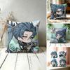 Ji Yan Cute Wuthering Waves Cushion Cover Square Short Plush Pillow Case Living Room Sofa Home Decor Funda X
