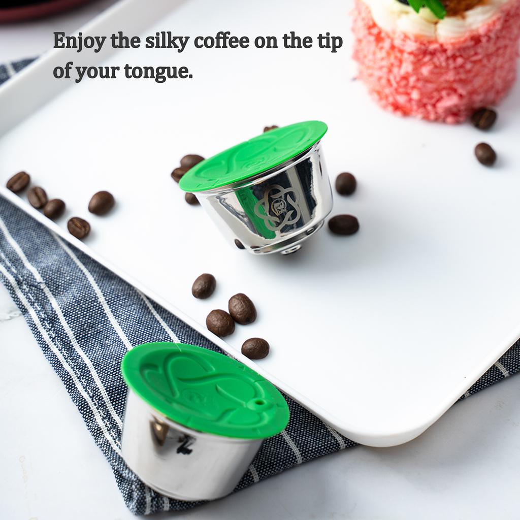 Filtro de taza de cápsulas de café recargable, filtro de cápsulas de café  reutilizable para el hogar con cuchara y cepillo de limpieza, para cafetera  Nespresso(Marron oscuro) – PREYCA