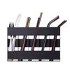 Functional Slim Adhesive Cabinet Door Mount 5 Compartment Adhesive Metal Straw Organizers Slim Cabinet Door Wall Mount