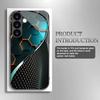 Honeycomb curve splicing glass phone case suitable for Samsung Galaxy S26 S25 S24 S23 S22 S20FE/Ultra/Plus shockproof back cover