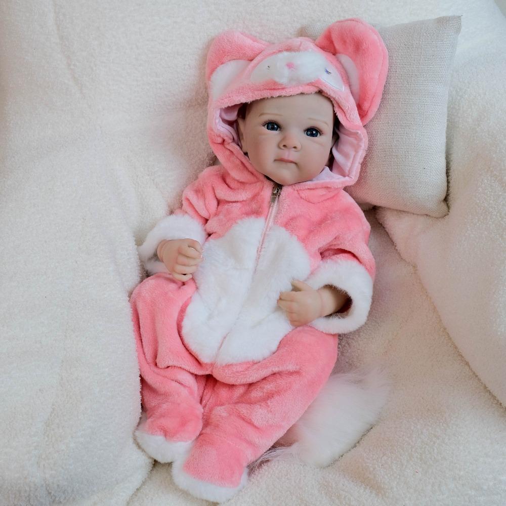 Original Brand 48cm Reborn Dolls Bettie Full Silicone Body Newborn Dolls with Exquisite 3D Painting Visible Venous Blood Simulation Doll Kid Xmas Gift