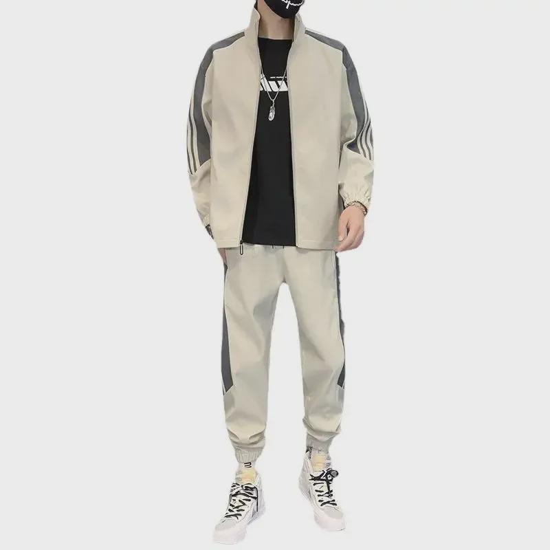 Men's 2023 Casual Sportswear Set: Trendy Spring/Autumn Running Jacket and Pants