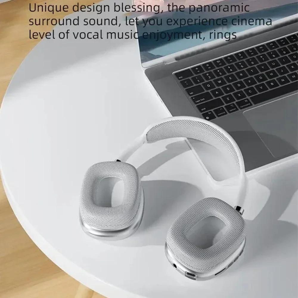 Cuffie Wireless con Comodo Cotone per la Testa HiFi Stereo Musica HD Cancellazione del Rumore Cuffie con Microfono Auricolari Per Tutti gli Smartphone