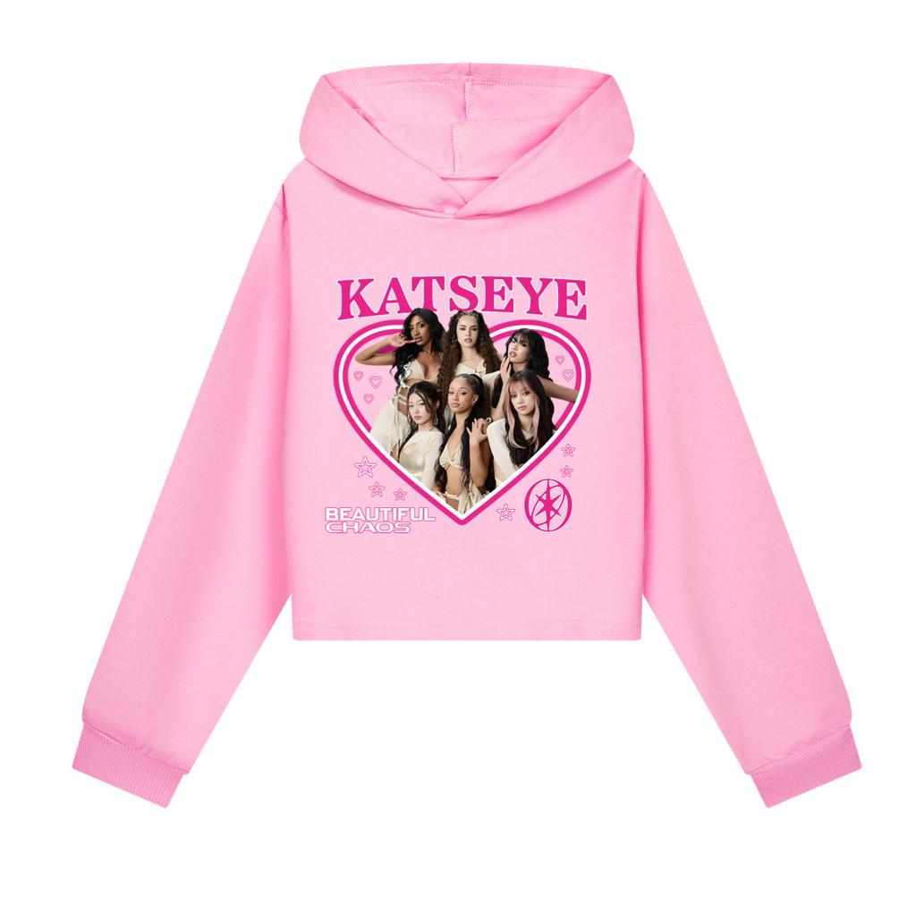 5347 Hanorace Casual cu Mânecă Lungă, Imprimate Multicolor KATSEYE pentru Fete