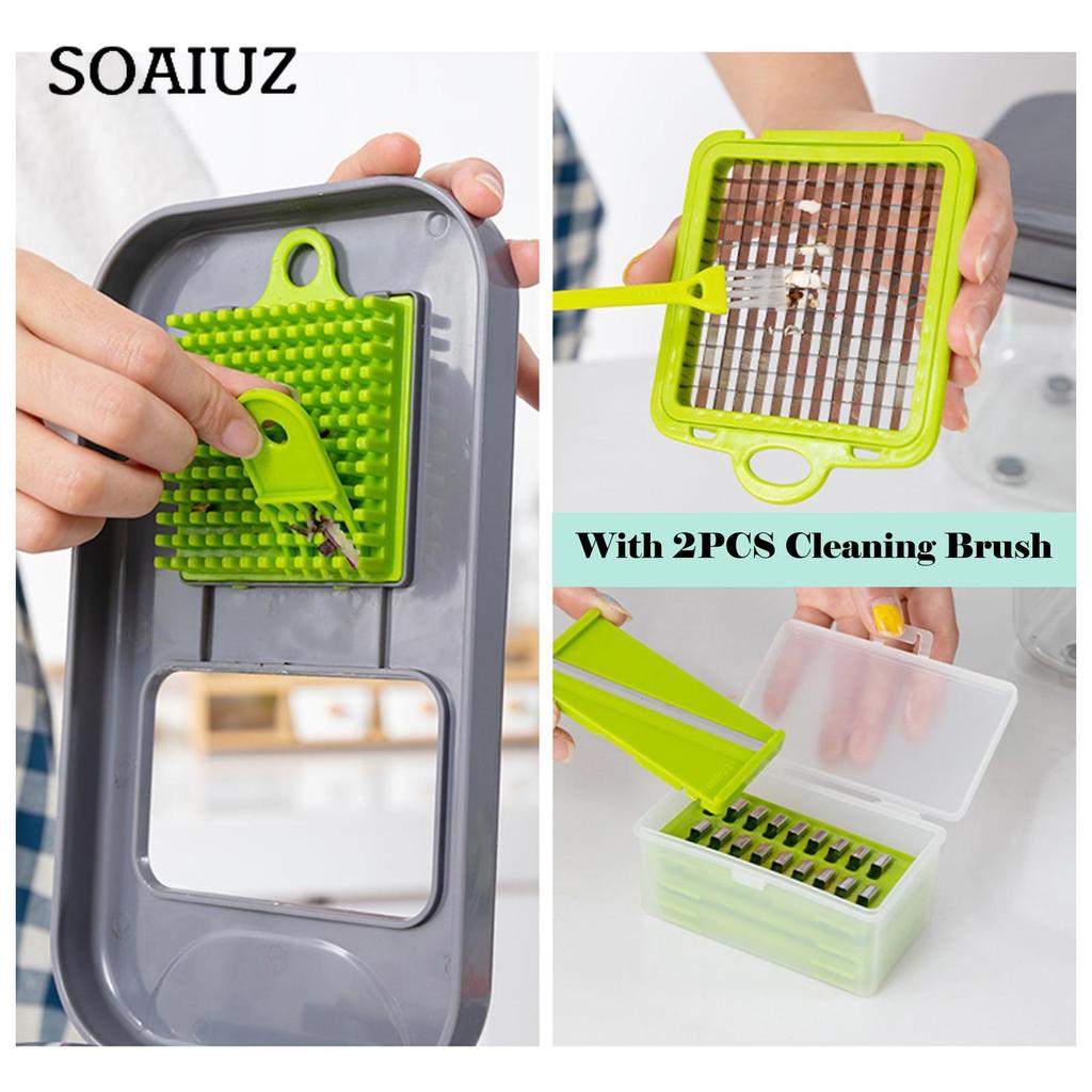 Neu 22 IN 1 Gemüseschneider mit Behälter Veggie Choppers Dicers Lebensmittel Chopper Cutter Zwiebel Multi Küchenreibe für Koreanische