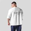 Mens ShortSleeved TShirt Polyester Fabric Printed with English Patterns Fashionable Casual RoundNeck Top Mens Clothing