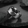 Cross-Border Foreign Trade European and American New Titanium Steel Men's Ring Twill Fashion Simple Stainless Steel Finger Ring Jewelry