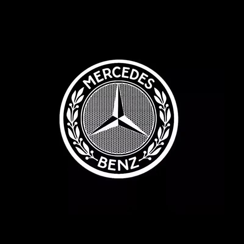 2Pcs Led Car Door Welcome Light Logo Projector For Mercedes Benz W212 W205 AMG ML W166 W176 W177 W213 W246 GLB GLC GLA GLS GLE1