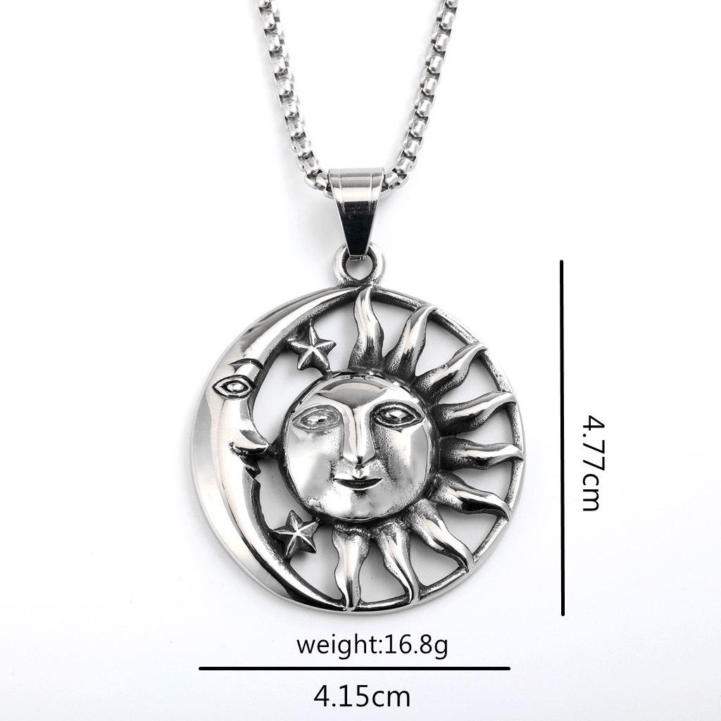 Unisex European Retro Stainless Steel Pendant Necklace