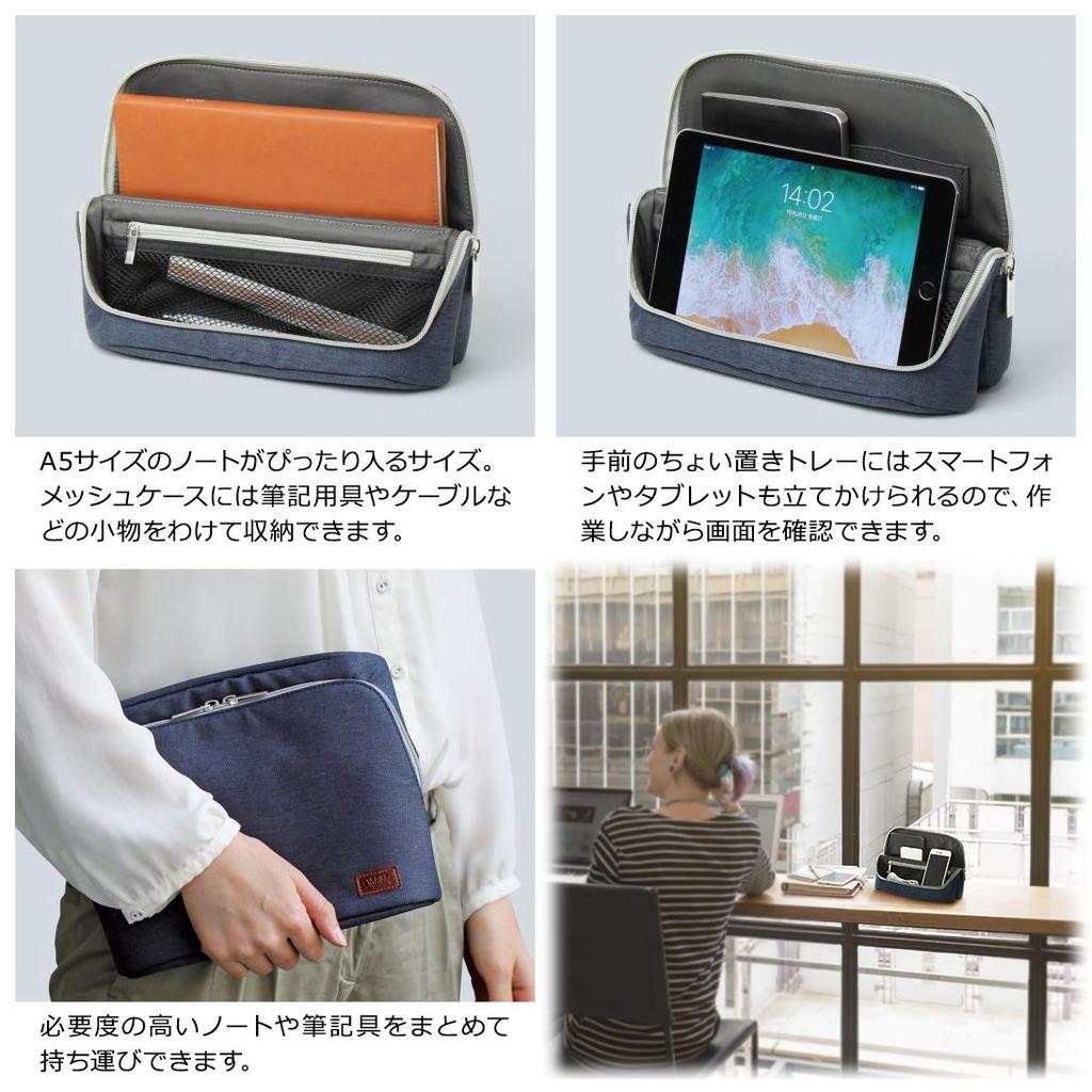 Sonic Smartasta Wide A5 Navy Bag-in-Bag U-Trim UT-1902-K