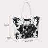 Gothic Skull Print Tote Bag Fashion Casual Large Capacity Portable Daily Shoulder Handbag