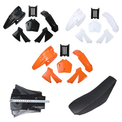 Plastic Cover Fender Kit Fuel Tank Seat For SX 50CC 50 50SX ORANGE Black White 50 SENIOR JUNIOR JR SR Small Dirt Pit Bike