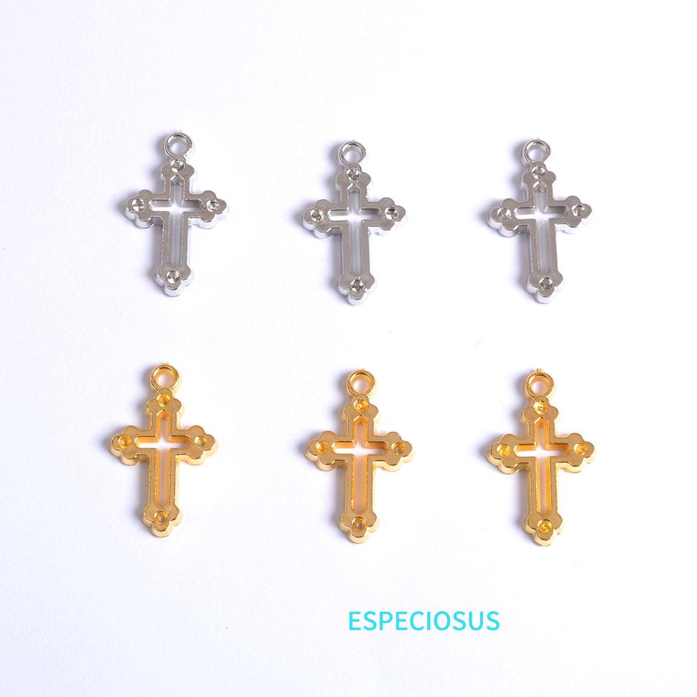 DIY Schmuckperlen & Handgefertigte Halskettenmaterialien: CCB Weiß K Farbe Hohlkreuz Anhänger