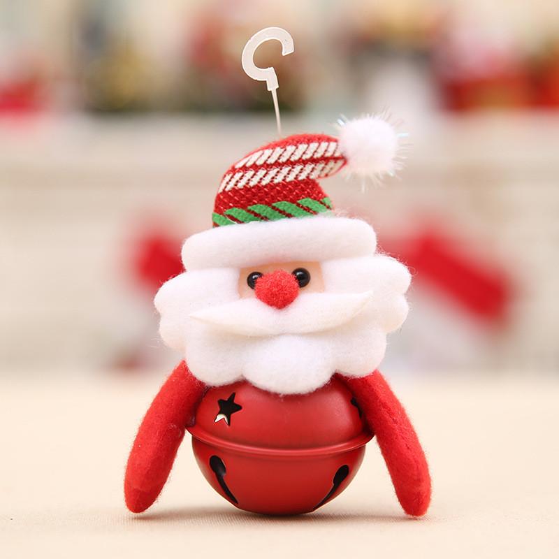 

Colorful Christmas Tree Ornaments Featuring Snowman Santa Reindeer Bear Bells Color Bell Elder