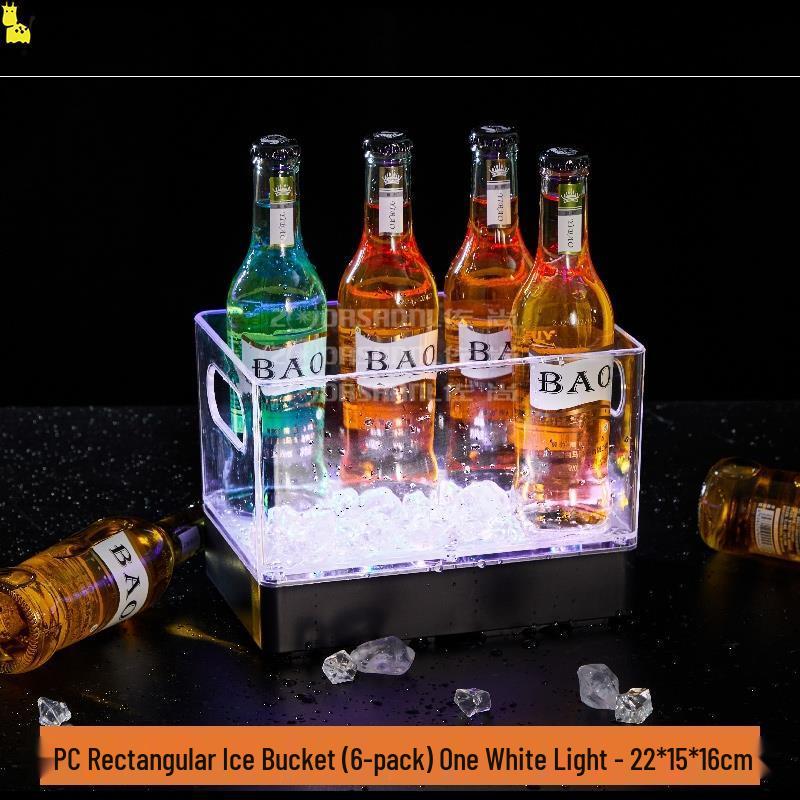 LED Luminous Ice Bucket for Cocktails, Wine, and Beer