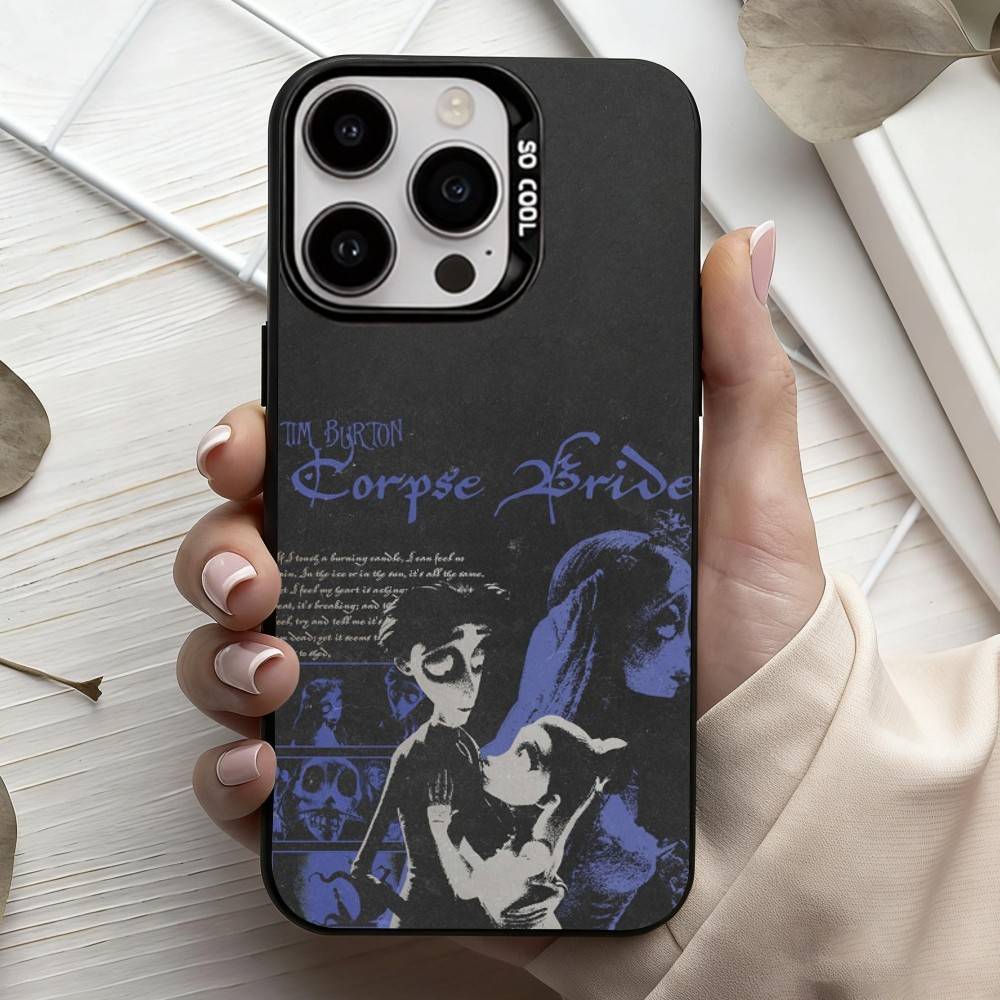 CB C-Körper B-Braut-s H-Horror-R Handyhülle Für iPhone17,16,15,14,13,12,11 Plus,Pro Max Schwarz Candy Silberbeschichtete Hülle