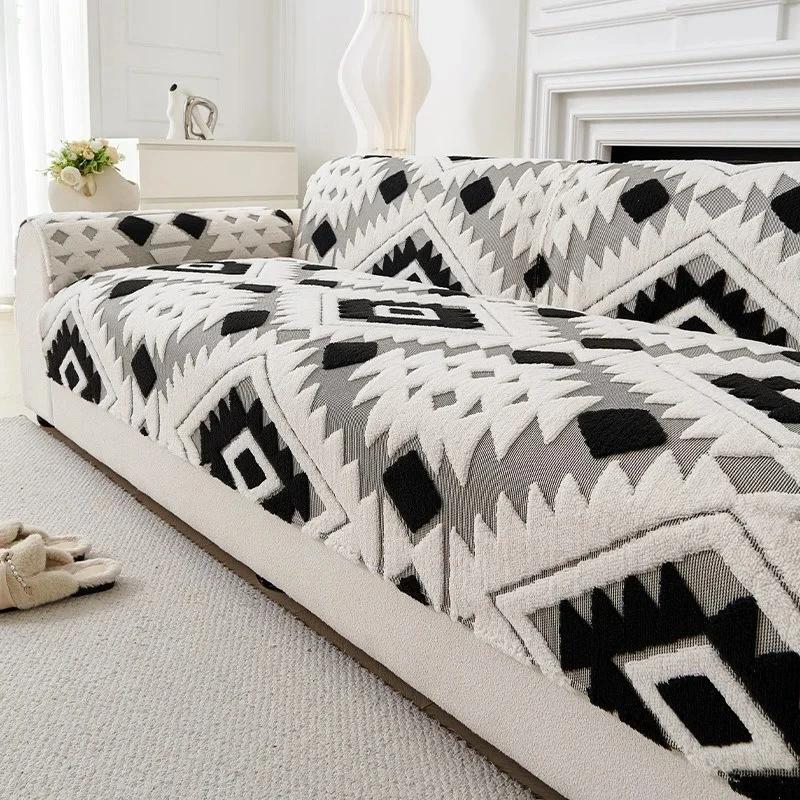 

1Pc Sofa Cover Thicken Plush Comfortable Sofa Towel For Living Room Couch Mat Non-Slip Anti-Cat Protection Decor Carpets Decor 1pc 30x50 pillowcase