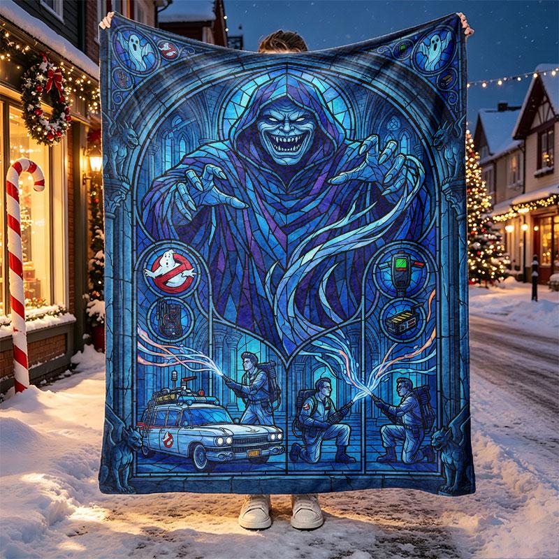 Ghostbusters Pattern Blanket for Home Decoration, Bed, Sofa, Car Travel, Camping, Suitable for All Seasons, Birthday Christmas Gift