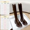 Lange Stiefel Damen Britischer Stil Dickbeinige Ritterstiefel Dicke mm Großer Schaftumfang Hohe Stiefel Schlanker Oberschenkelumfang Große Größe Damenstiefel