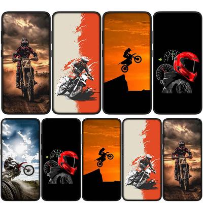 For Samsung Galaxy S24 S23 iPhone 15 14 Xiaomi Redmi Note 13 12 11 8 Plus 10 9 Pro Max X XR Phone Case Poster Moto Cross Motorcycle Mobile OPPO Huawei