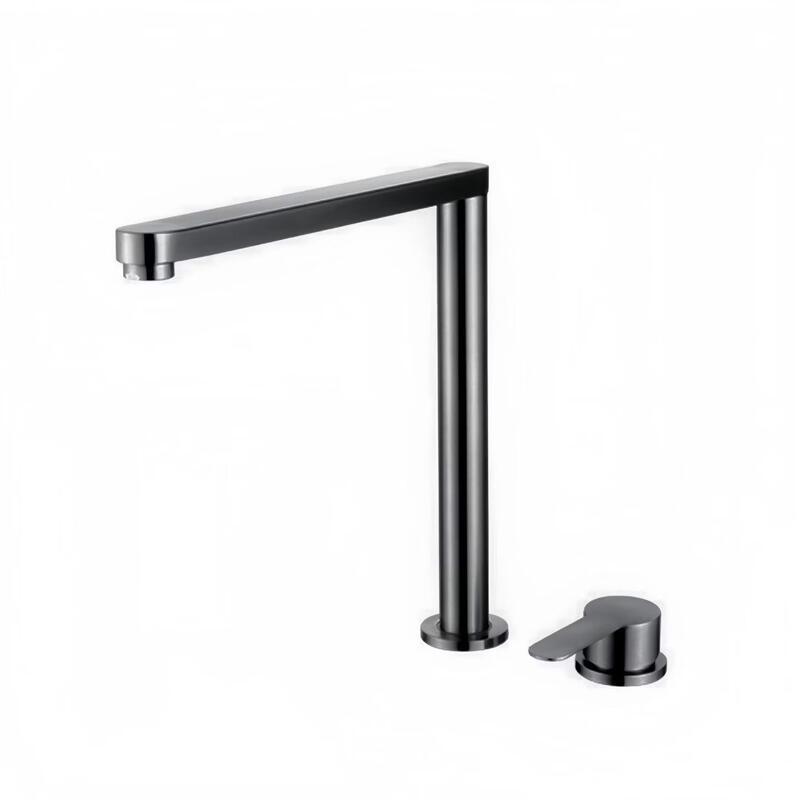 TLXT Black Concealed Pull-Down Kitchen Faucet