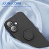 Coque de Protection - BOOLING - pour iPhone 17 - Silicone Liquide Slim Léger avec Anneau Rotatif Noir