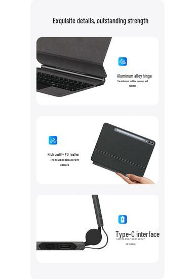 Compatible Stand Case for Samsung Galaxy Tab S11 Ultra, Magic Keyboard, S10 Lite, S10 FE+, S9