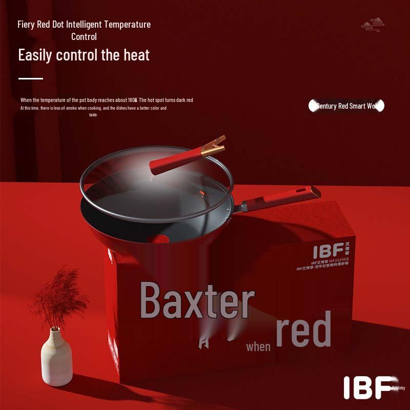 Aibofei 32CM Centennial Red Smart Wok
