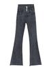 Women's High-Waist Hip-Lifting Micro-Flare Jeans, Summer 2025, Slimming Long Pants, Tummy Control, Thin Material, Perfect for Tall Women.