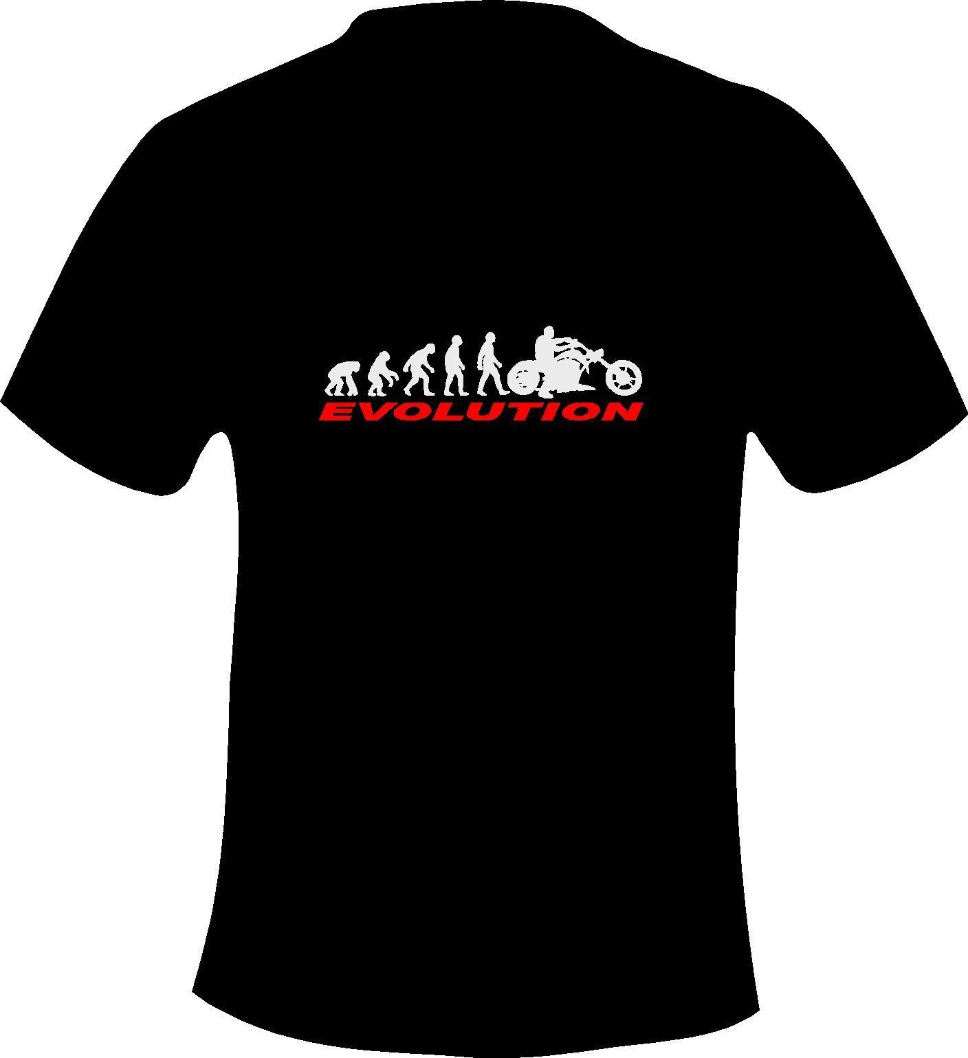 Men s and Women s T-shirts Biker Evolution Chopper Motorcycle T Shirt in 6 Sizes L